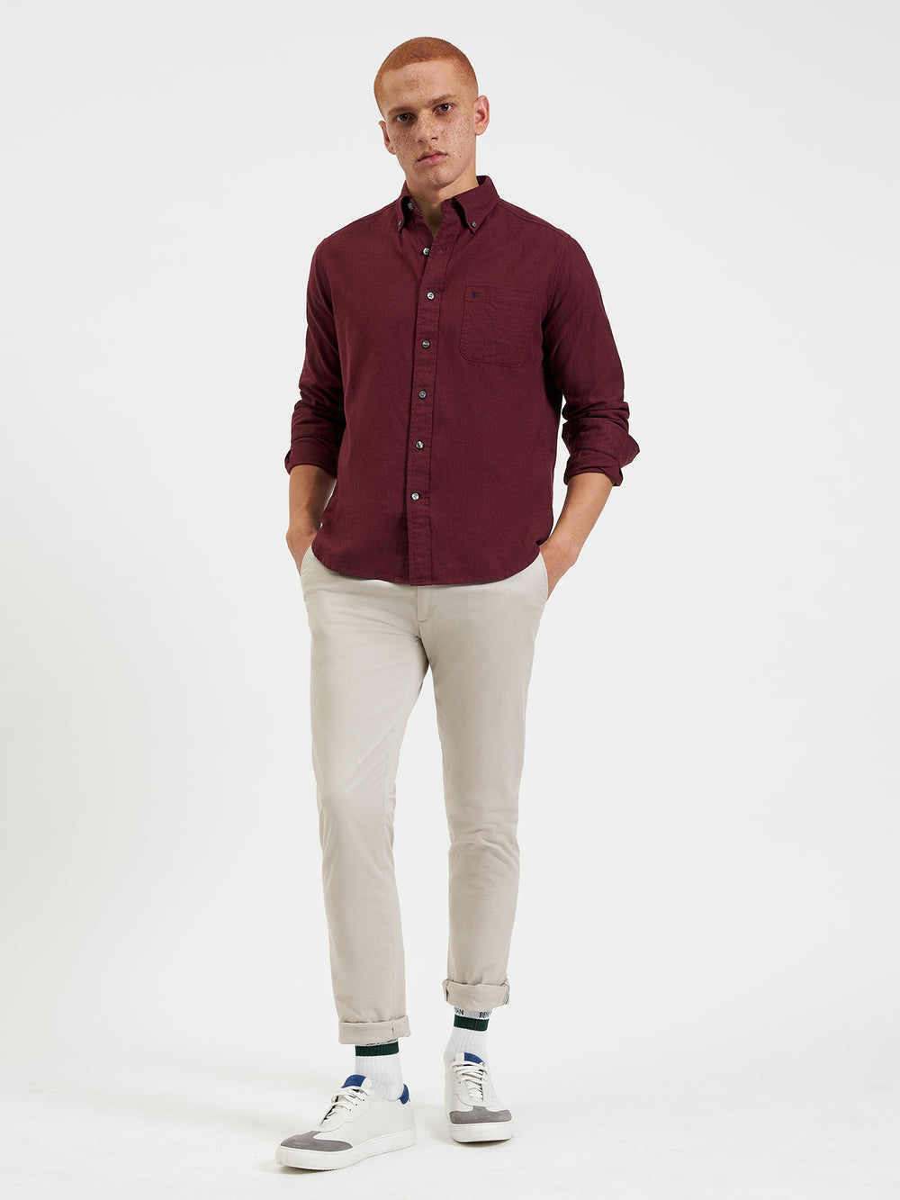 Chemises Ben Sherman Uniform Flannel Bordeaux Bleu Marine Beige | RCE-84741252